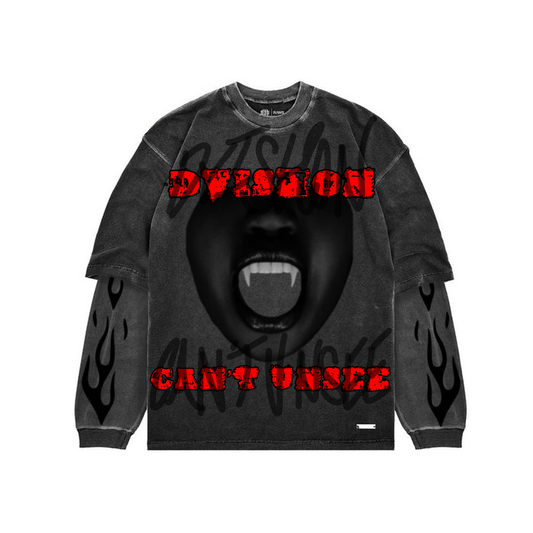 [DVISHON CANTUNSEE] Red&Grey - Long sleeve shirt