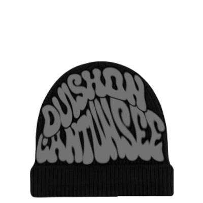 BLACK and GREY (DVISHON CANT UNSEE) Beanie