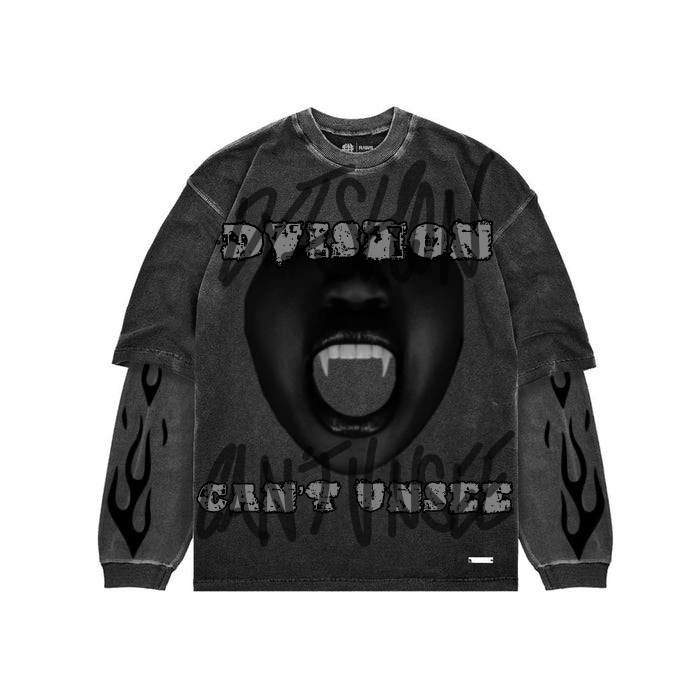 [DVISHON CANTUNSEE] Black&Grey - Long sleeve shirt