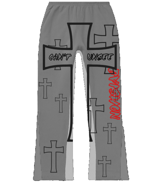 GREY (DVISHON CANT UNSEE) Stacked Pants